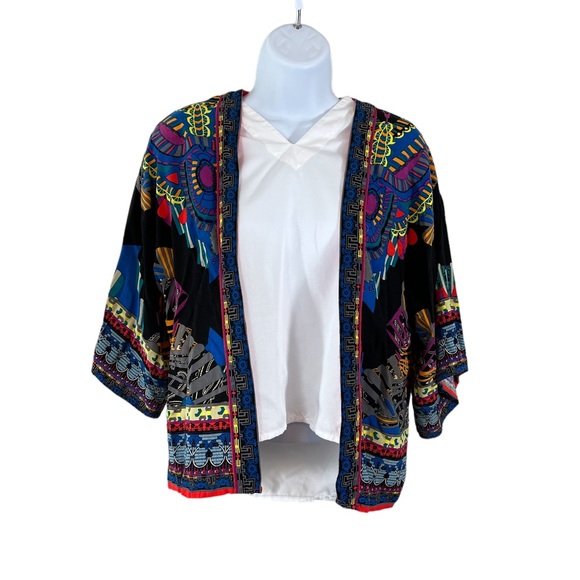 Flying Tomato Boho Open Front Lightweight Blazer Kimono Sleeve Womens Size M - Picture 1 of 4